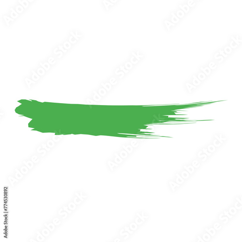 Green hand painted vector abstract brush