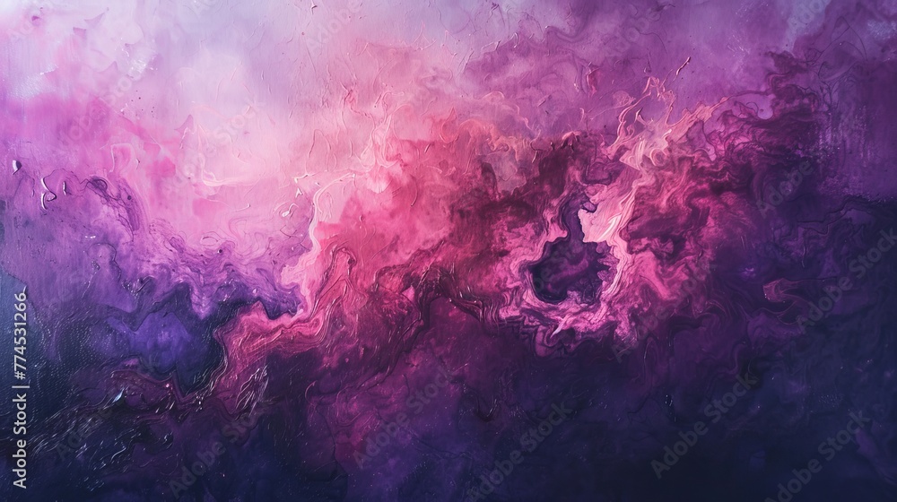 A dreamy fusion of pink and purple hues creating a c  AI generated illustration