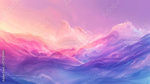 A gradient glow casting a dreamy atmosphere AI generated illustration