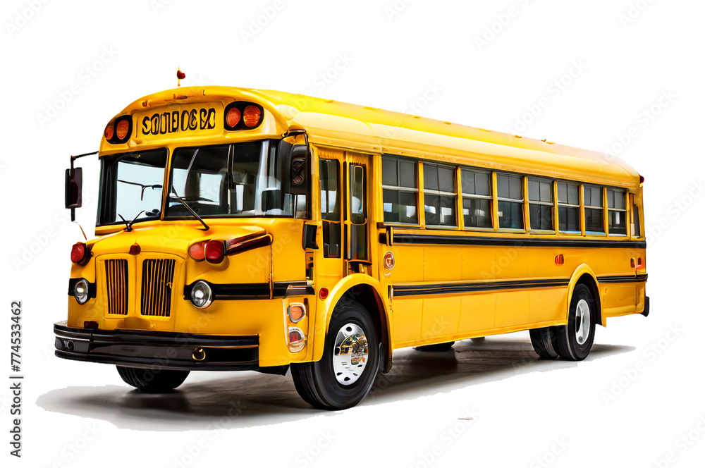 school bus isolated  transparent background