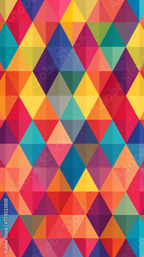 Wallpaper Mural Seamless multi-colored rhombus pattern Torontodigital.ca