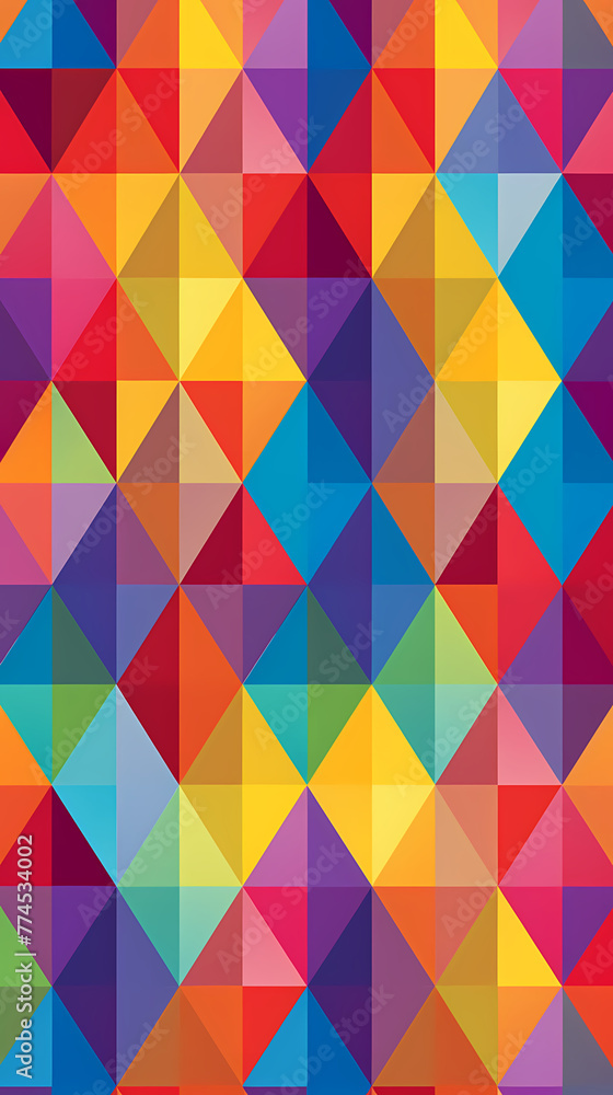 Seamless multi-colored rhombus pattern