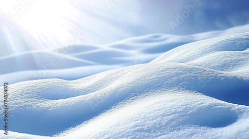 Snowy background in different shapes and forms. Snowdrifts . Generative Ai