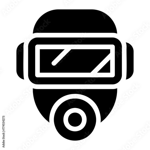 facemask glyph icon
