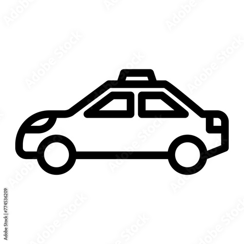 Taxi icon in outline style