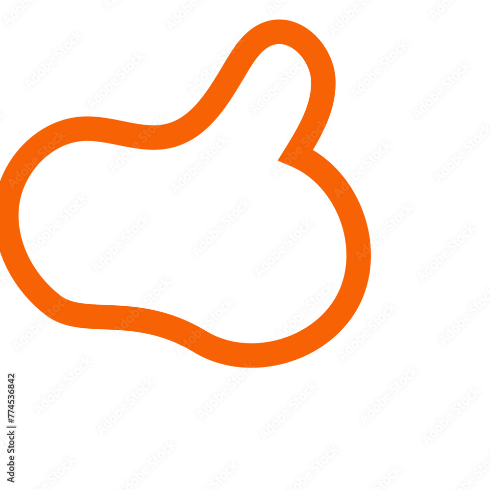 Obraz premium Orange abstract outline vectors