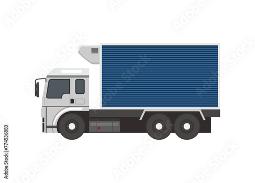 Refrigerated truck. Simple flat illustration. 