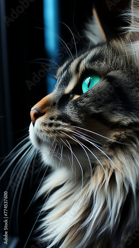 Majestic Long-Haired Cat