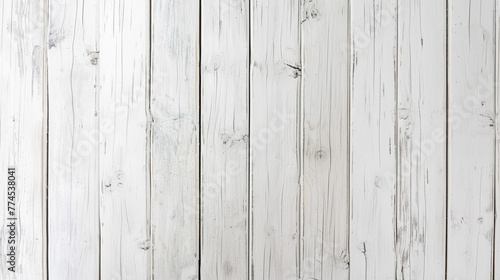 White wooden boards with texture as background . Generative Ai