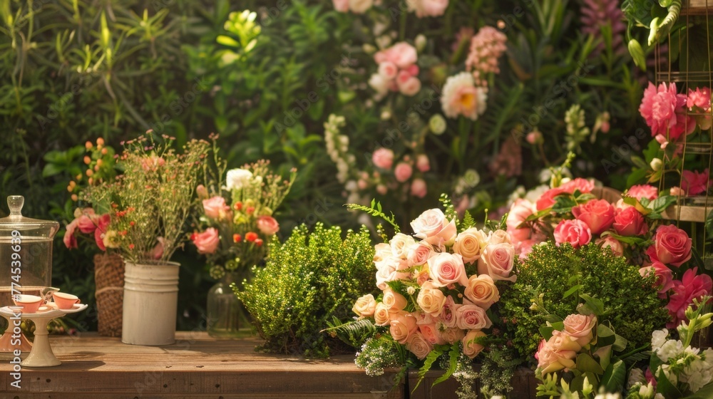 Sip tea and bask in the beauty of our English garden podiums featuring lush hedges and blooming flowers in a variety of hues. The . .