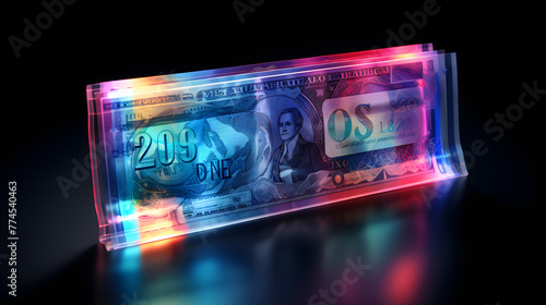 Euro Banknote 3d photo