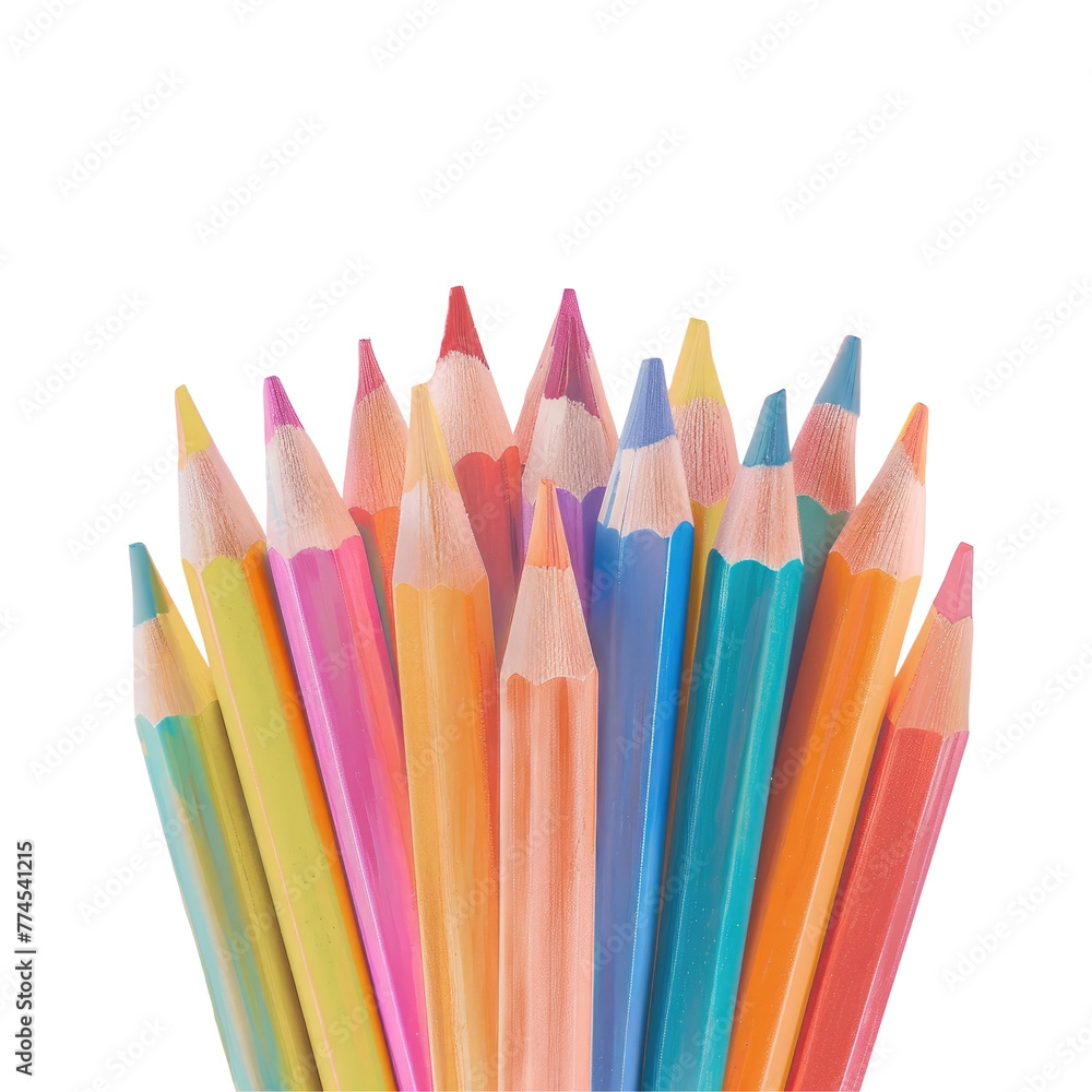 Fototapeta premium Colored pencils in a glass
