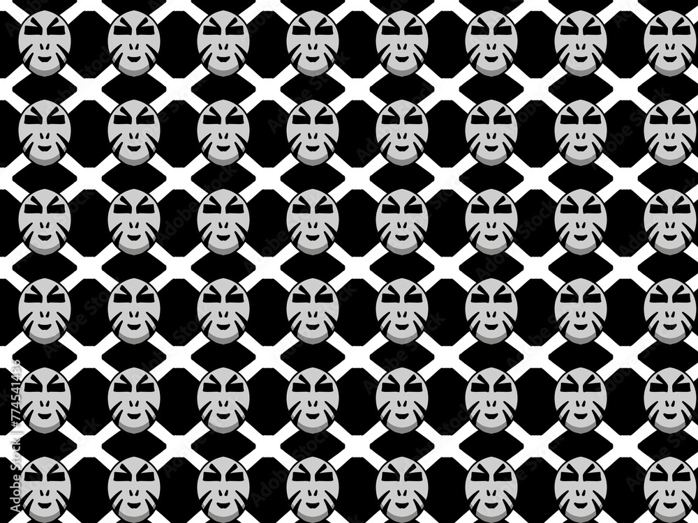 seamless pattern of mask cartoon seamless pattern of mask cartoon
