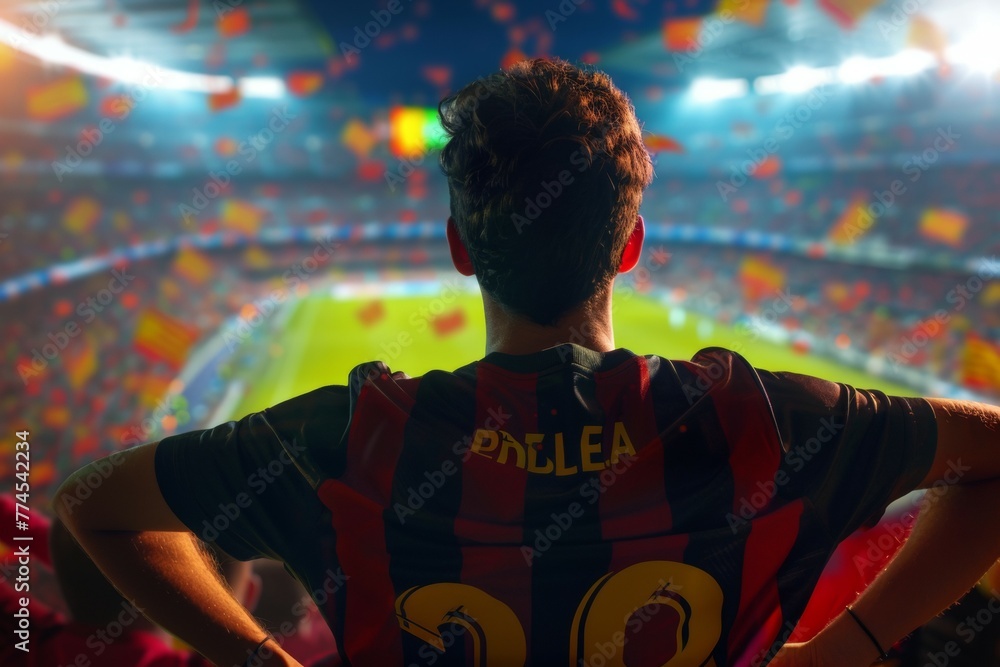 Football fans or spectators at the championship Football fans or spectators at the championship