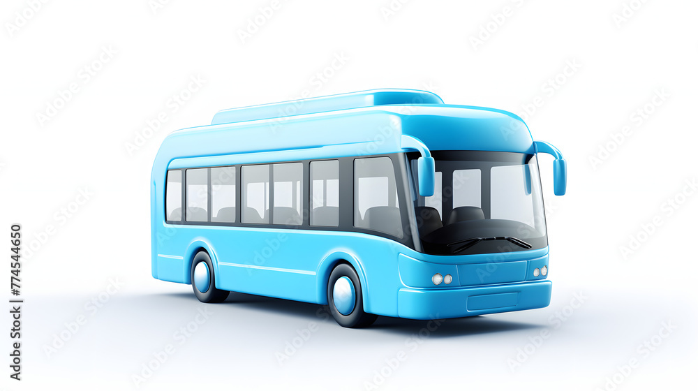 Bus Icon Travel 3d