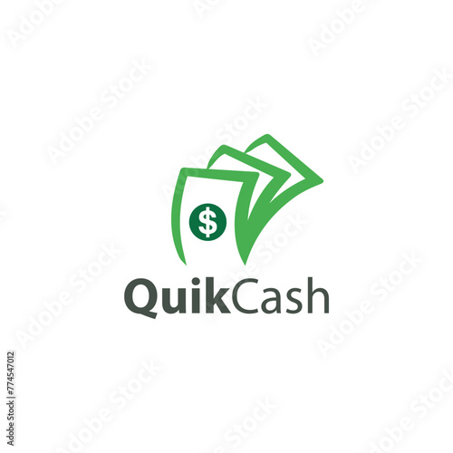 Quik Cash Logo Business photo