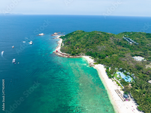 Summer island scenery of Wuzhizhou Island, Sanya, Hainan, China