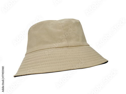 brown bucket hat Isolated on a white background