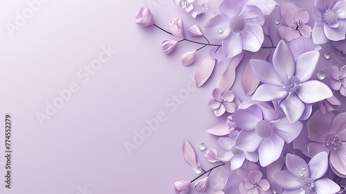 Minimalist Beauty, Plain Lilac Purple Background