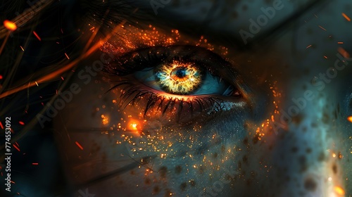 Explore the silent echoes of passion in the fiery intensity burning within the depths of smoldering eyes.