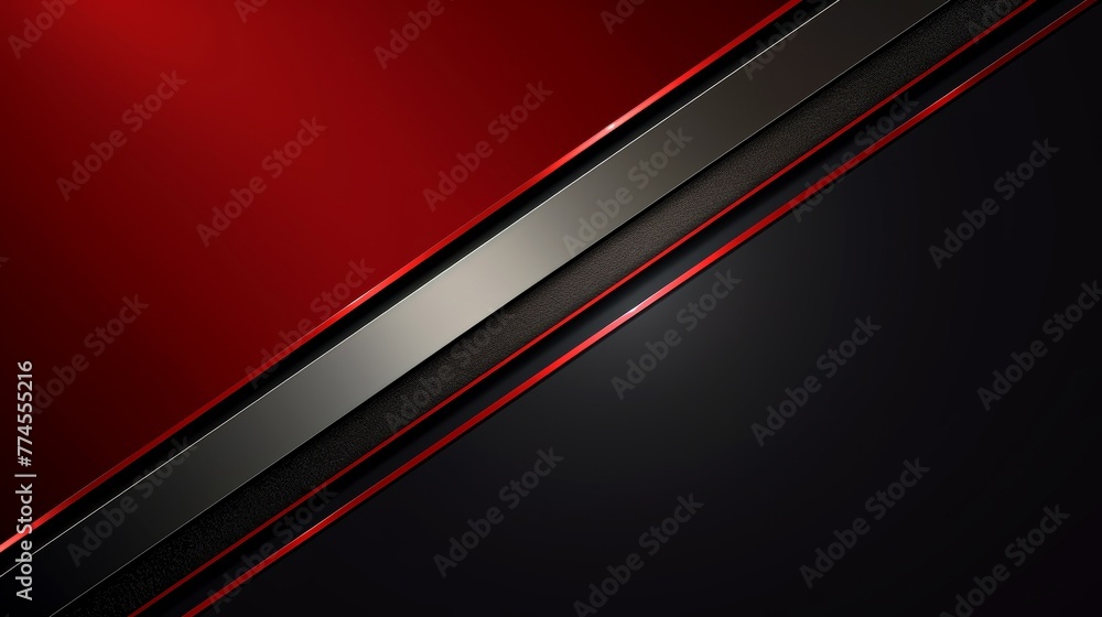 Modern dark red overlapping dimension line bar design, technological background - obrazy, fototapety, plakaty 