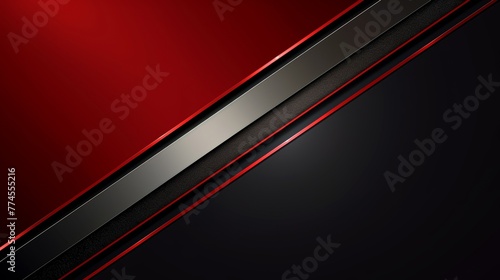 Modern dark red overlapping dimension line bar design, technological background photo