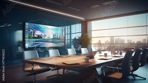 A modern conference room with state-of-the-art equipment © Visual Aurora