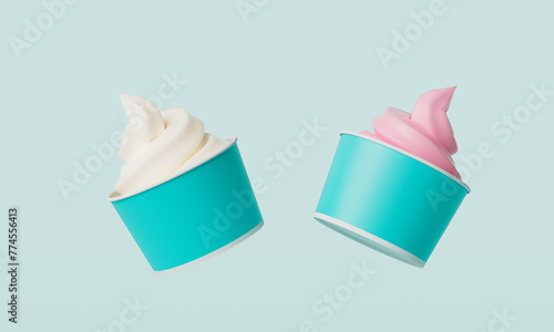 소프트 아이스크림 컵 목업 Soft Ice Cream Cup Mock up


