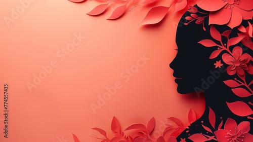 international women's day background with paper cut style and copy space © Matthew
