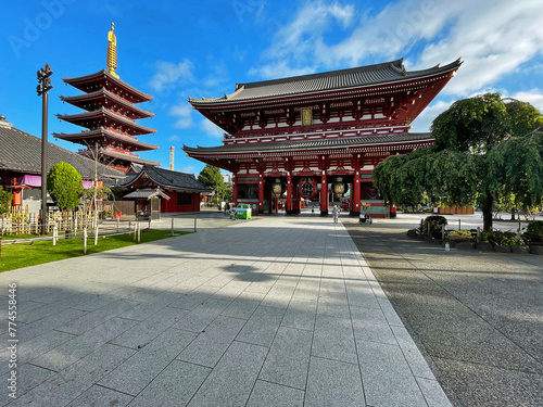 Tokyo's Asakusa District: Ancient Temples and Bustling Streets, Japan photo