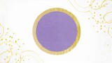 透明感のある美しい紫のカード、丸、円形の水彩風イラスト素材