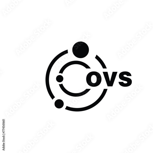 OVS letter logo design on white background. OVS logo. OVS creative initials letter Monogram logo icon concept. OVS letter design photo