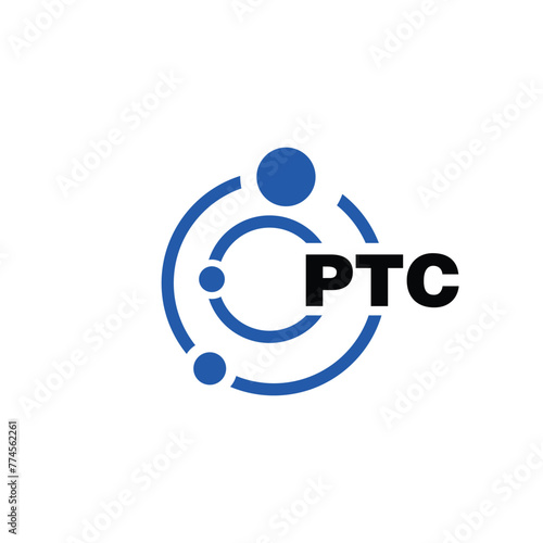 PTC letter logo design on white background. PTC logo. PTC creative initials letter Monogram logo icon concept. PTC letter design