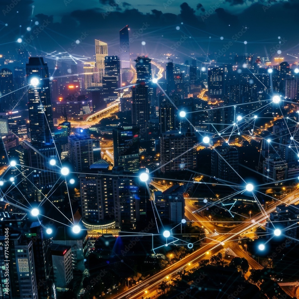 Crypto-driven smart grids illuminating futuristic cities