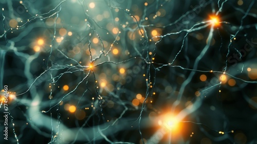 Digital neurons symbolizing a worldwide AI network