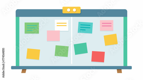 Detailed view of a whiteboard covered in colorful postit notes showcasing employee suggestions and feedback for improving workplace culture.