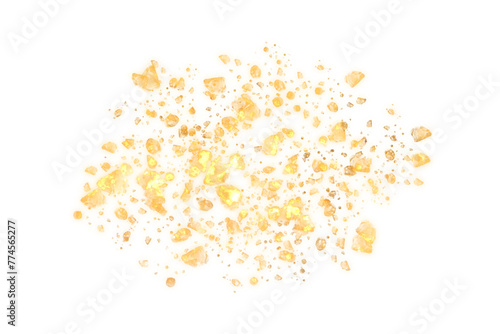 Bild auf Leinwand realistic gold nugget elements