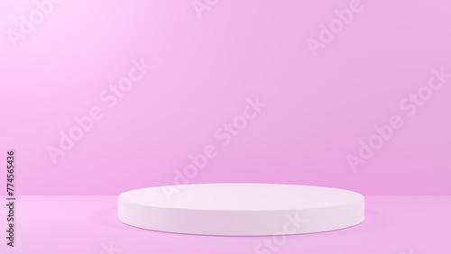 3D rendering abstract white shape podium Perfect platforms for showing your beauty products on purple background