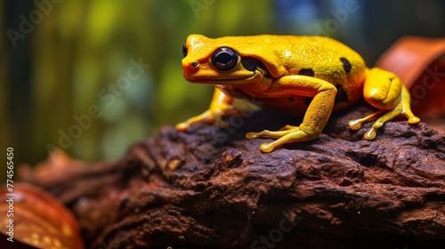 Yellow poison dart frog (Dendrobates leucomystax)