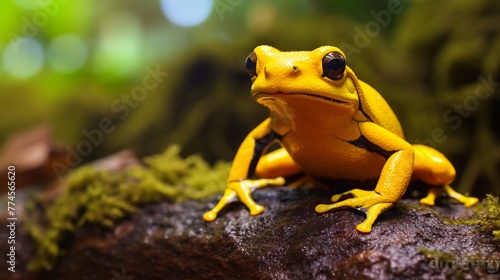 Yellow poison dart frog (Dendrobates leucomystax) © danang