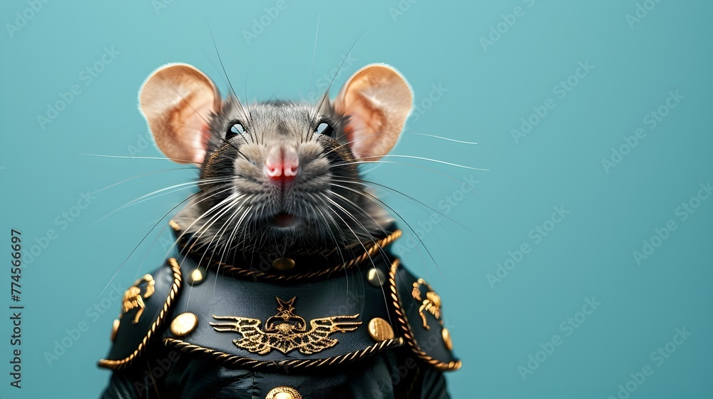Closeup Stylized Portrait of Adorable Curious Gray Rodent with Whiskers and Expressive Eyes Closeup Stylized Portrait of Adorable Curious Gray Rodent with Whiskers and Expressive Eyes