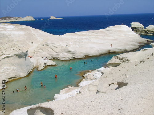 Принти на полотні milos island greece sarakiniko rocky beach in summer