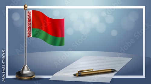 Belarus National Day, template banner with bokeh background, vector Illustration