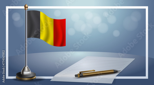 Belgium National Day, template banner with bokeh background, vector Illustration