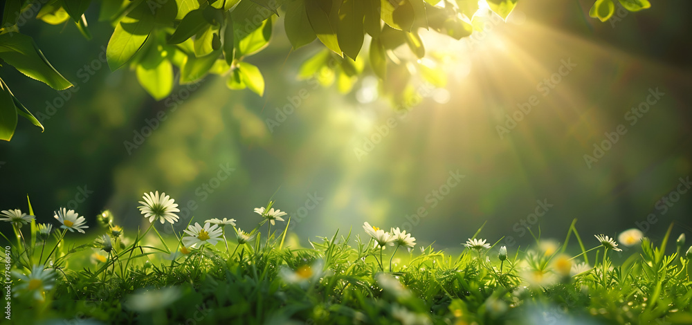 close up of grass and sunlight, Generative AI close up of grass and sunlight, Generative AI