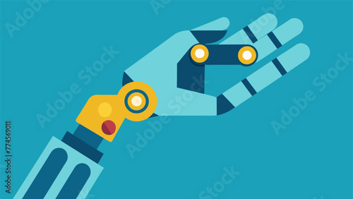 Macro shot of a robotic hand gripping onto a small component showcasing the robots dexterity and precision.