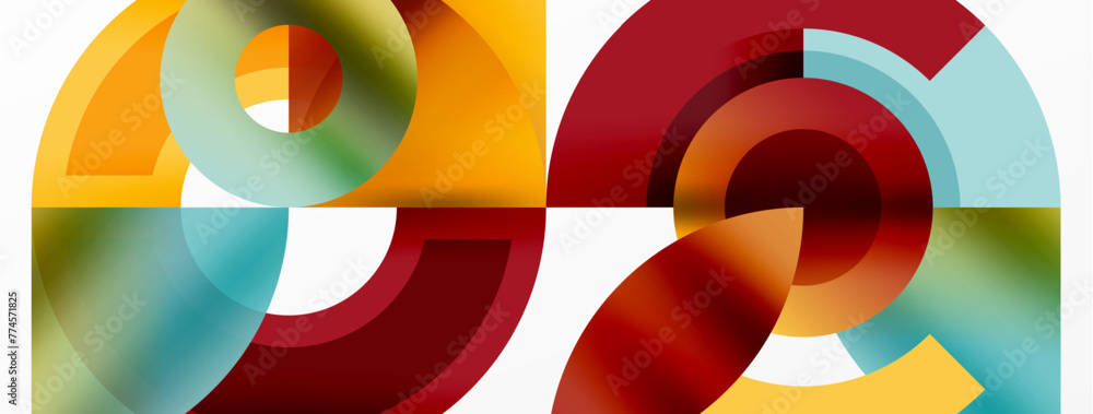 Round elements and circles geometric minimal composition background. Vector Illustration For Wallpaper, Banner, Background, Card, Book Illustration, landing page Round elements and circles geometric minimal composition background. Vector Illustration For Wallpaper, Banner, Background, Card, Book Illustration, landing page