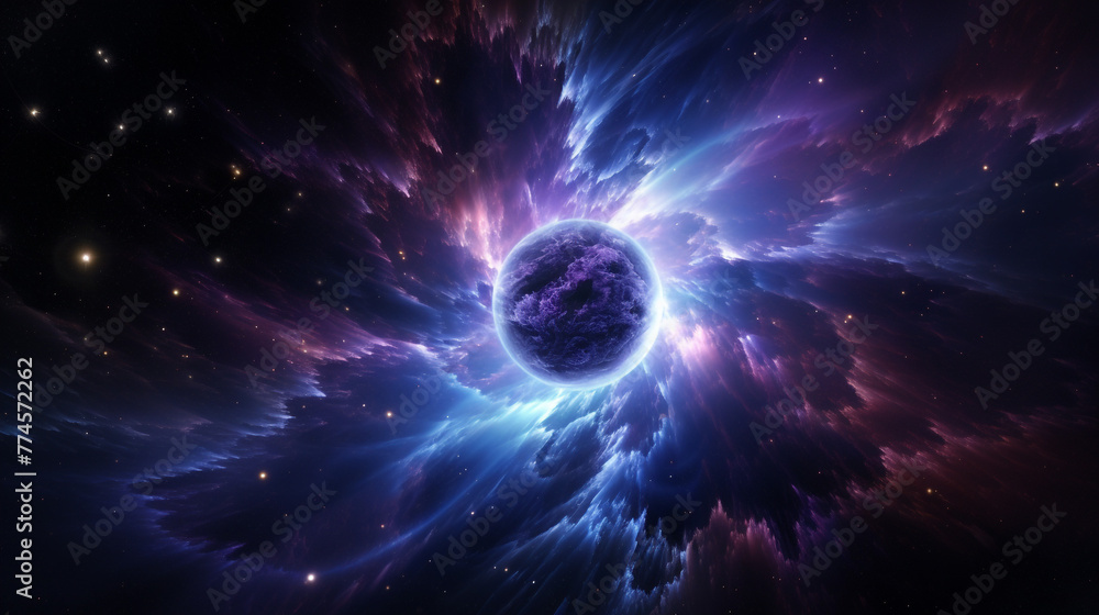 Cosmic Magnetar Burst a breathtaking  astrophotography image