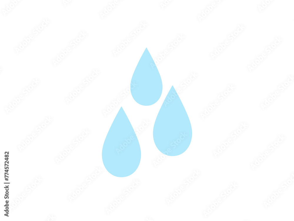 滴る雫アイコン3:水色 滴る雫アイコン3:水色