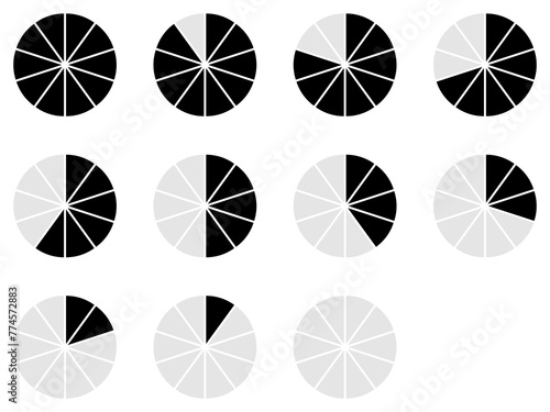 円型カウンターセットC：黒 photo
